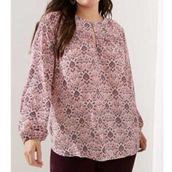 LOFT Tops - LOFT Ditzy Floral Blouse Womens Cottegecore Coastal Preppy Fairy Coquette L